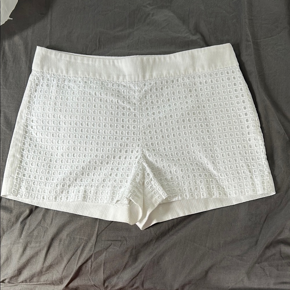 J. Crew Women’s White Textured Shorts